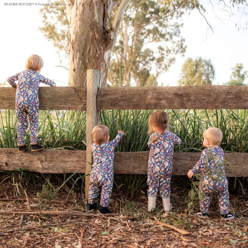 Monarch Store Bamboo Romper (Bootysuit) V3.0 LONG SLEEVED : Peter Rabbit Classic